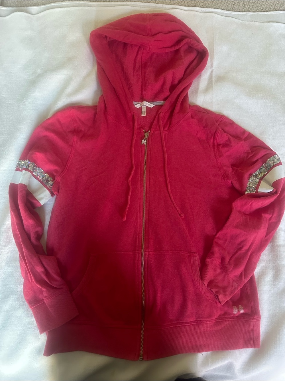 Y2K style Victoria secret sequin zip up